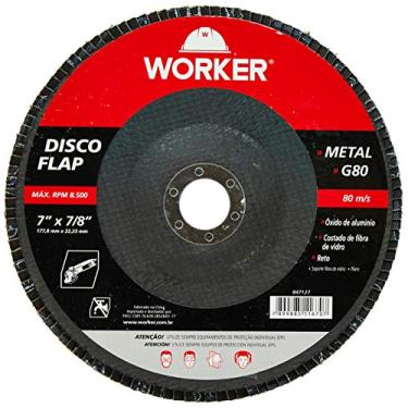 Imagem de Worker Disco Flap Reto G80 180X22 2Mm Metal