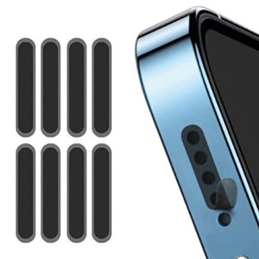 Imagem de Kit 4 Pares Película Protetora Filtro Anti Poeira e Sujeira para Auto Falante Som de Celular Smartphone Qualidade Premium Ultra Fina