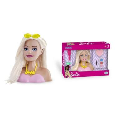 Busto Boneca Barbie Para Pentear E Maquiar Vem Com Maquiagem - Ri