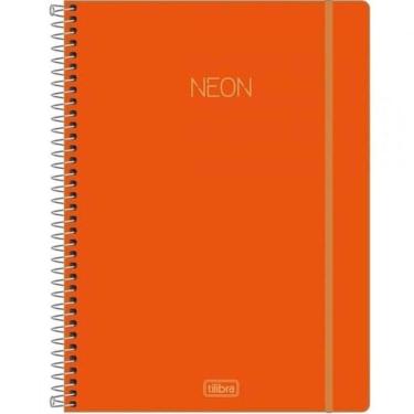 Imagem de Caderno Espiral 10x1 160 Folhas Neon - Tilibra - Laranja