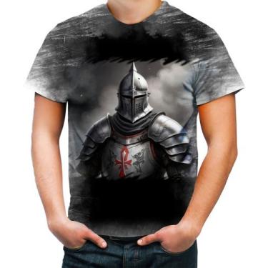 Imagem de Camiseta Desgaste Cavaleiro Templário Cruzadas Paladino 4 - Kasubeck S