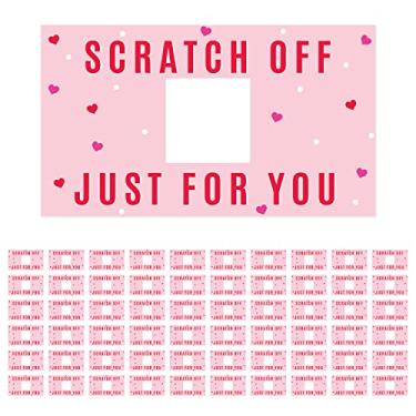 Imagem de Andaz Press 60 Fill In DIY Scratch-Off Vouchers Cartões de Encontro para Casais, Corações Rosa e Vermelho Ideias para Encontros Noturnos Cartões de Casais Primeiro DIY Cupons de Amor dos Namorados,