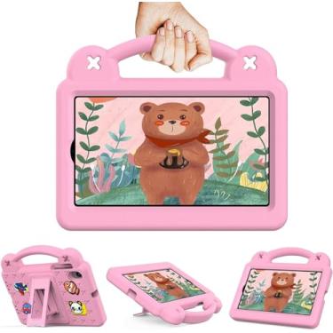 Imagem de Golden Sheeps Capa adequada para crianças compatível com Walmart Onn 7 polegadas Gen 4 2024 (modelo: 100135924) Capa com alça conversível ultraleve à prova de choque (rosa)