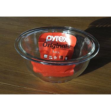 Imagem de Pyrex Tigela de mistura de vidro de 1 litro da Prepware, 0,94 litros, feita nos EUA