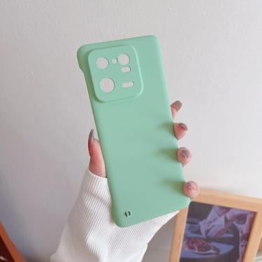Imagem de Capa de telefone fina sem moldura para Xiaomi Mi 13T 12T 11T 10T 13 11 Lite 12S Ultra 12 Pro 12X 11i 10 Poco F3 capa de plástico rígido fosco, verde claro, para Xiaomi 13 Pro