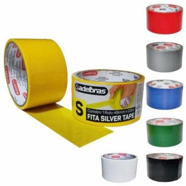 Imagem de Fita Adesiva Silver Tape Reforçada 48mm X 5m - Adelbras, Amarela