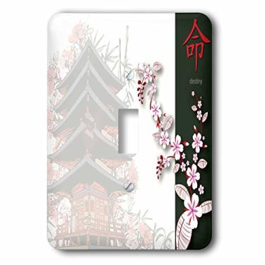 Imagem de 3dRose lsp_235845_1 Um Santuário de Pagode Japonês com a Palavra Destiny, Misto