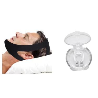 Imagem de 1 Clip Magnético Anti-ronco+1 Faixa Bandagem Mandibular - Lullu Person