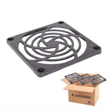 Imagem de Kit 4 Tela Grade Proteção Cooler Micro Ventilador 8x8cm - EMPÓRIO ACES