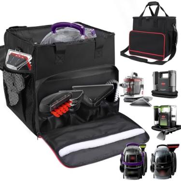 Imagem de QWARVEL Estojo de armazenamento para máquina de limpeza de carpetes Bissell 3682/2458/3624/Hoover FH14050, bolsa de transporte compatível com vaporizador de estofamento Bissell, bolsa de armazenamento