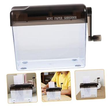 Imagem de 2 peças Triturador de arquivos acessórios domésticos pequeno triturador de papel triturador de papel para uso doméstico triturador de documentos ferramenta escola triturador de mão escritório abs