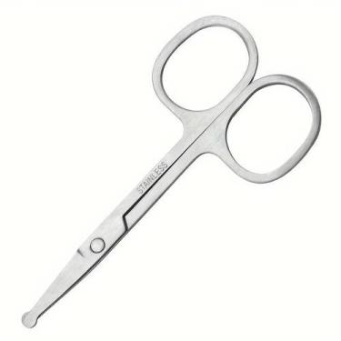 Imagem de Tesoura De Precisão De Aço Inoxidável Para Barba, Cabelo Facial, Ponta