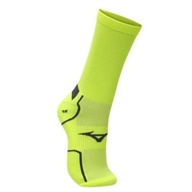 Imagem de Meia Mizuno Performance Cano Alto Tam. 33-38, Amarelo, 33-38