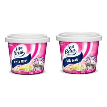 Imagem de Kit 2 Evita Mofo Leve Brisa Odorizador Ambiente Neutro 130g - NoBrand