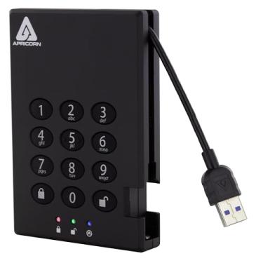 Imagem de Apricorn 2Tb Aegis Cadlock USB 3.0 256 Bit Aes Xts Hardware Confrypted Disco Rígido Externo Portátil (A25-3Pl256-2000) Preto 2 Tb