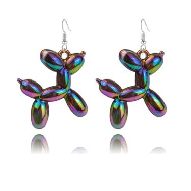 Imagem de coadipress Brincos femininos de balão 3D para cães kawaii, engraçados, balões animais, cachorros, pingentes, pingentes, brinquedos, bijuterias, Medium, Resina, Sem pedra preciosa