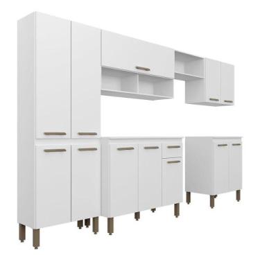 Imagem de Cozinha Modulada 6 Peças 12 Portas Tieli Branco - M. Arapongas - A Móv