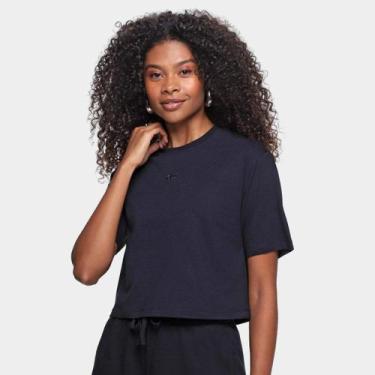 Imagem de Camiseta Fila Cropped Comfort Classic Feminina, Preto, G