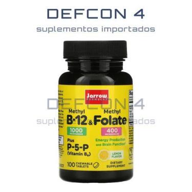Imagem de Vitamina B 12 Metil 1000mcg Folato 400mcg B6 P 5 P 100 Caps - Jarrow F