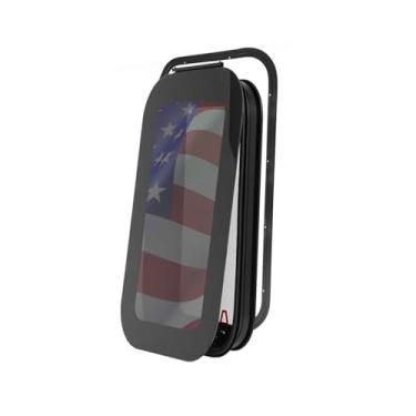 Imagem de Janela deslizante RV 14x22 - Design sem moldura, vidro colorido aprovado pelo DOT, moldura de alumínio à prova de intempéries, com tela de malha e kit de instalação (serve para paredes de 3,8 a 4,8 cm