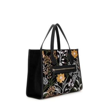 Imagem de GUESS Bolsa Zalina com 2 compartimentos, preta multi