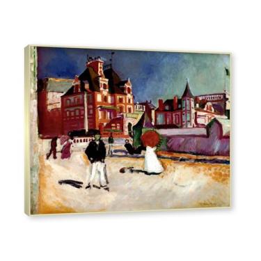 Imagem de Moldura de champanhe. Impressões Raoul Dufy, (sem título 35), pôster de viagem vintage, arte impressionista, imagem de arte de parede em tela para decoração de casa. 40 x 48 cm-15,7 x 18,9 pol