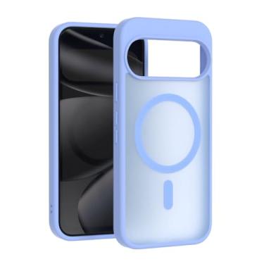 Imagem de ZCDAYE Capa para Google Pixel 10 Pro XL compatível com Magsafe, capa de telefone transparente fosca à prova de choque anti-impressão digital para Google Pixel 10 Pro XL (6,8 polegadas), roxo claro