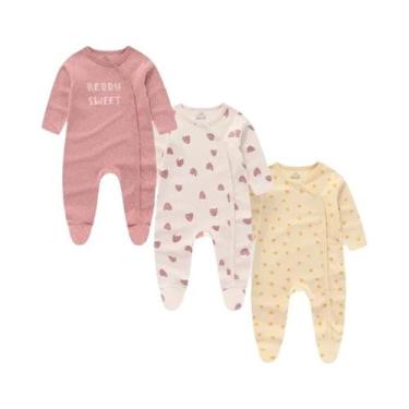 Imagem de Macacão de Algodão para Bebê Menina - Manga Longa - Outono/Inverno, 12