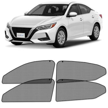 Imagem de CLIM ART Persianas magnéticas de janela de carro para Nissan Sentra 2020-2025, cortinas bloqueadoras de sol, capas de janela lateral, acessórios de carro para acampamento, proteção de privacidade