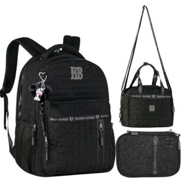 Imagem de Kit Mochila De Costas Acolchoadas Rebecca Bonbon Com Estojo Box Pra 36