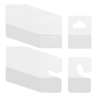 Imagem de PATIKIL Abas para pendurar 2,9 x 4,7 cm / 2,5 x 3,5 cm, 120 peças de etiquetas transparentes para pendurar abas autoadesivas para pendurar etiquetas de orifício para lojas de varejo, lojas