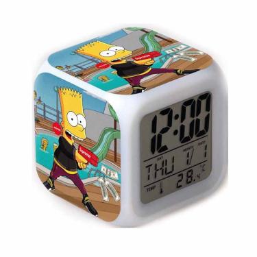 Imagem de Despertador Simpsons Square LED Digital com despertador de 8 cm