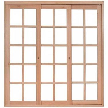 Imagem de Porta de Madeira Balção de Correr 213x220cm com Batente 14cm Ewk 430 R