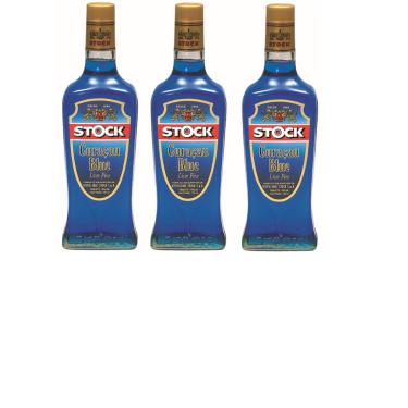 Imagem de Kit Licor Stock Curaçau Blue 720ml 3 Unidades