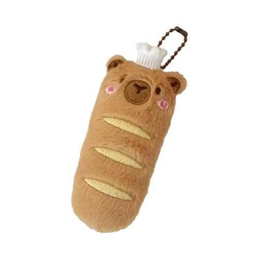 Imagem de Pingente De Pelúcia Kawaii Capivara: Charmoso Boneco Temático De Comid