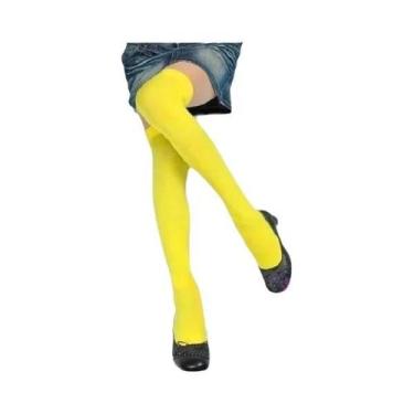 Imagem de Meias Altas Sexy Femininas Em Preto E Branco, Cor Sólida, Acima Do Joe