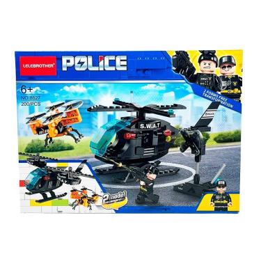 Imagem de Blocos de Montar Helicóptero S.W.A.T 200 pçs 8627 - Dorémi