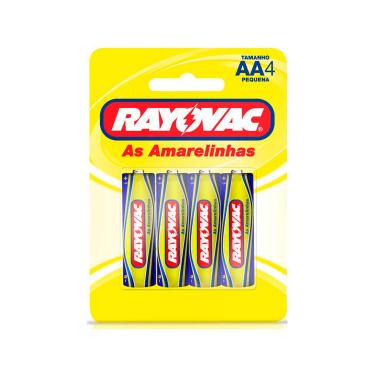 Imagem de Pilha Pequena Amarelinha Rayovac AA com 4 Unidades