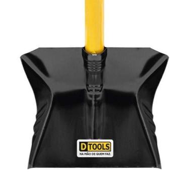 Imagem de Pá de Lixo Aço 20x19 e 5cm com Cabo 65cm em Metal Resistente para Uso 