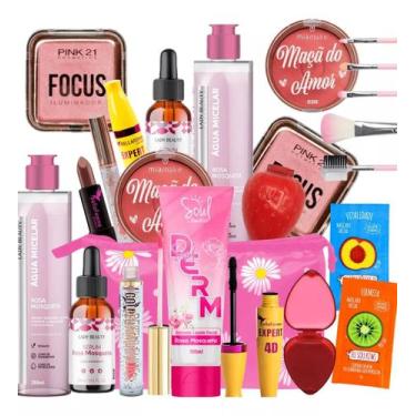 Imagem de Kit Maquiagem Paleta Sombra Pincéis Necessaire Frete Grátis - nova ave