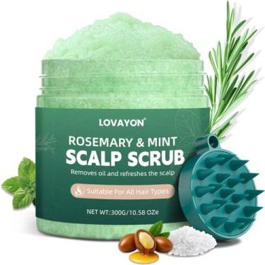 Imagem de Esfoliante para Couro Cabeludo LOVAYON Alecrim BHA com Sal Marinho 300