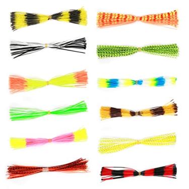 Imagem de 600 fios de silicone saias de gabarito de silicone macio baixo de pesca iscas de gabarito reboques de isca de craw saias de baixo acess¨®rio para diy spinnerbaits gabarito isca de mosca material d