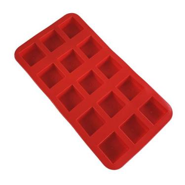 Imagem de Mini Forma Para Gelo Bombom Em Silicone Vermelho 15 Cubos - Western