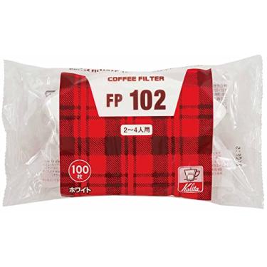 Imagem de Kalita #13127 Filtro de café, papel de filtro FP102, para 2 a 4 pessoas, 100 folhas, branco