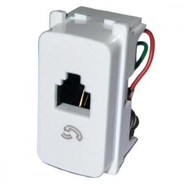 Imagem de Modulo Pial Zeffia Tomada Rj-11 Branco - 680156, Branco