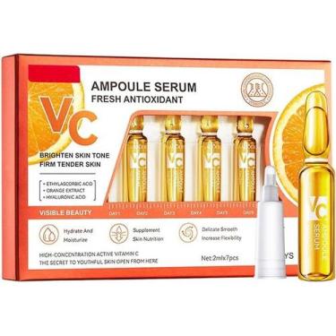 Imagem de Kit 7 Ampolas Sérum Facial Vitamina C Hidratante e Clareador - Topmixs