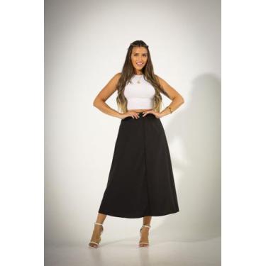 Imagem de Saia Longa Básica Elástico Cintura Alta Evangélica  - Fashion Bru, Pre