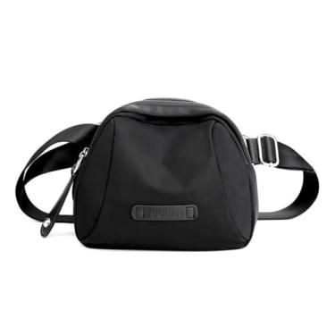 Imagem de RICHFEG Bolsa tiracolo pequena para mulheres, bolsa mensageiro de nylon, bolsa lateral, casual, bolsa de ombro para celular, bolsa tiracolo, Preto