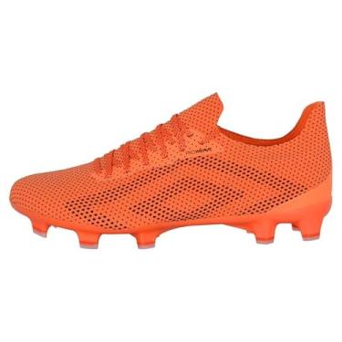 Imagem de Umbro Chuteira de futebol masculina Velocita Matrix Pro Fg, Laranja/preto/branco, 38