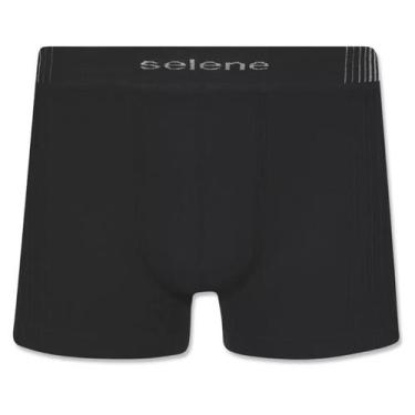 Imagem de Cueca Boxer Selene Sem Costura Kit Com 6, 11070 preto 6, G